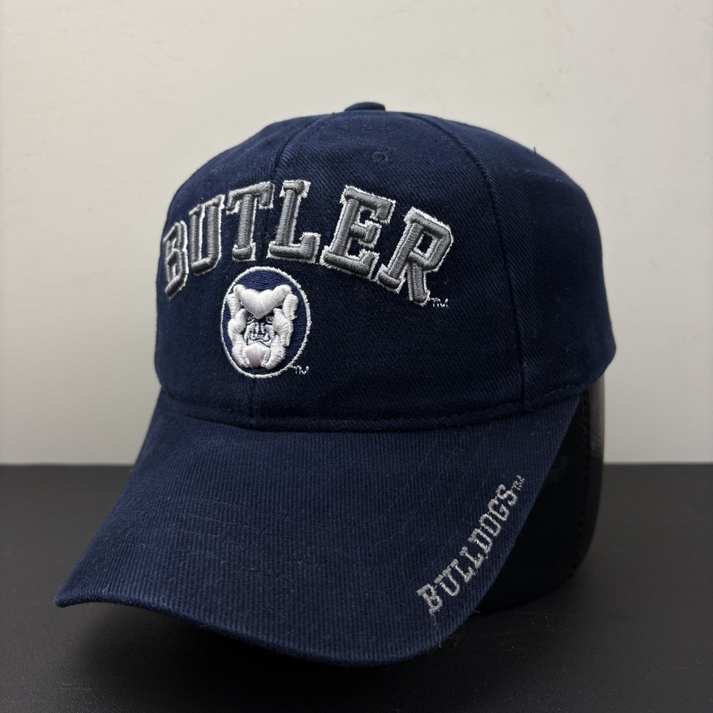 Vintage Butler Bulldogs Navy Blue Embroidered Strapback Dad Hat NCAA College Cap